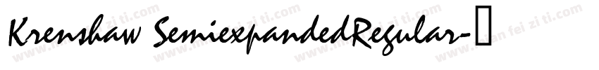 Krenshaw SemiexpandedRegular字体转换